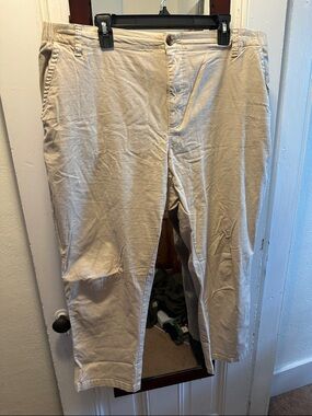 Women's Beige Chino Pants - Classic Straight Fit